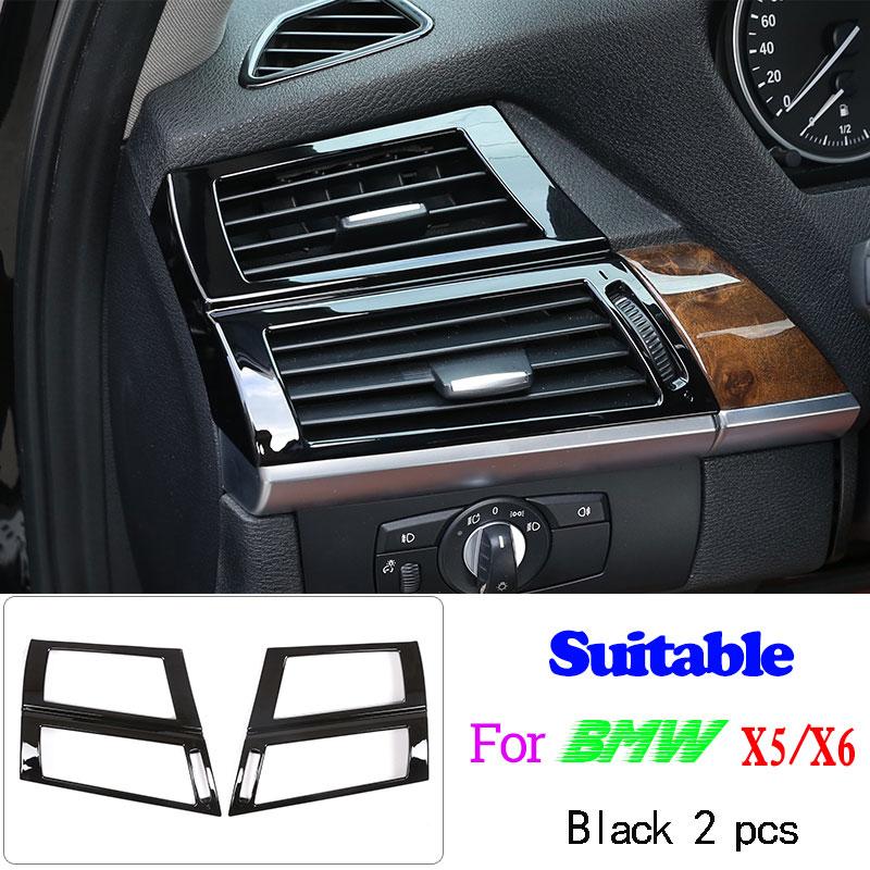 Glossy Black ABS Car Interior Steering Wheel Decoration Strip Frame Cover Trim Sticker For BMW X5 X6 E70 E71 2008-2013