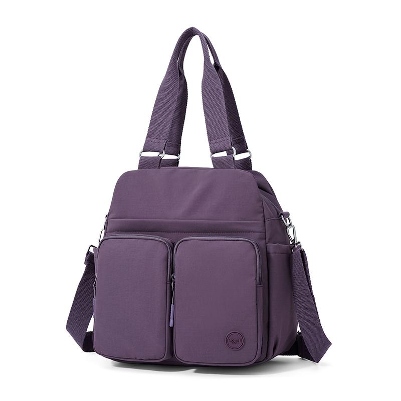 Borsa a tracolla in nylon multitasche da donna, borsa a spalla leggera con tracolle