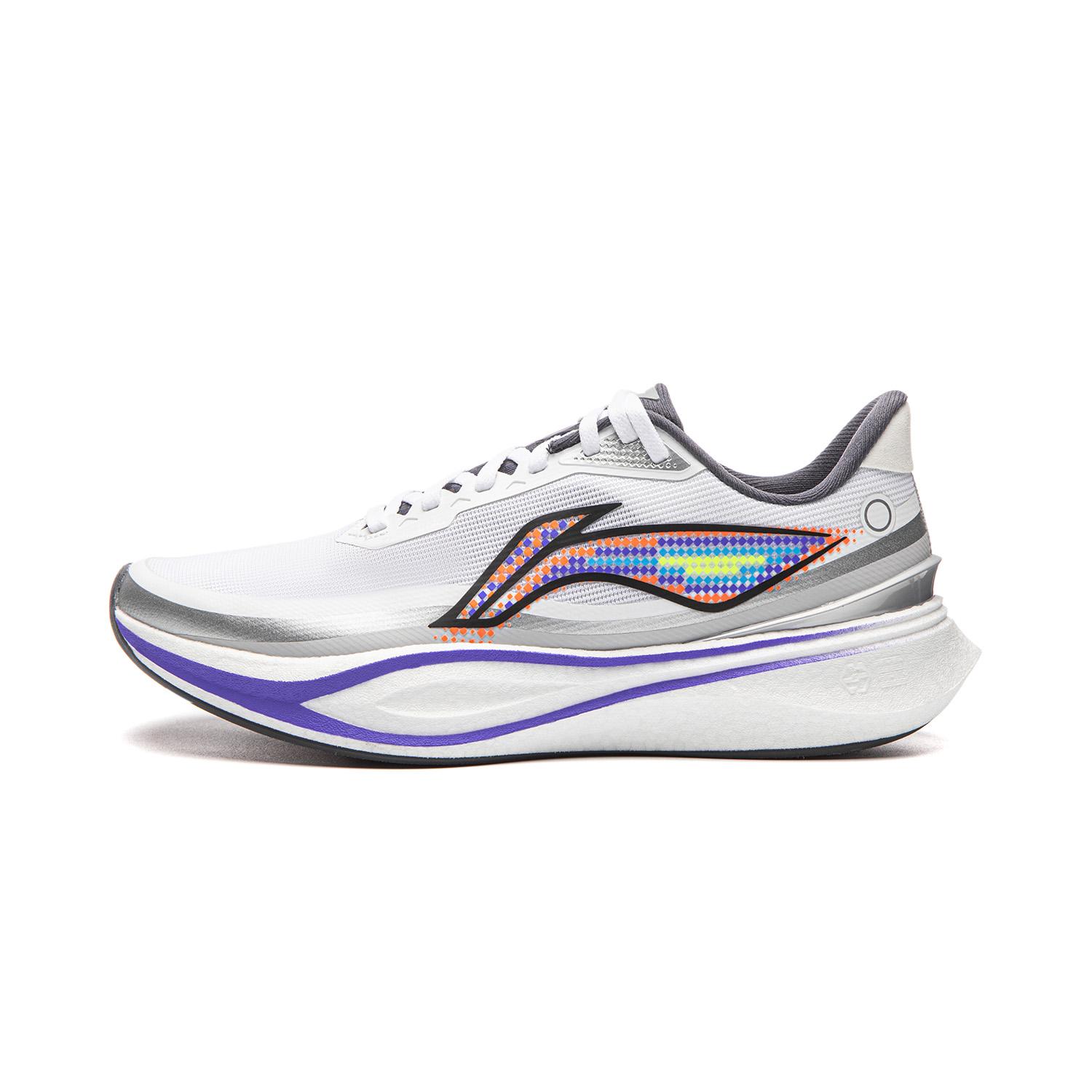 Li Ning Wind Chaser 2 Профессиональные тренировочные беговые кроссовки Мужские кроссовки Бело-серые ARPW011-9 42⅓