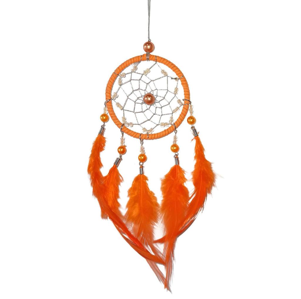 Creative Chicken Feather Dream Catcher for Car, Home, and Bedroom Wall Decoration