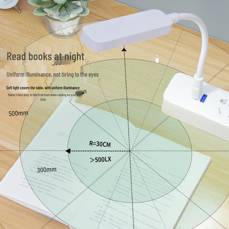 USB LED Eye-Protecting Night Light: Portable Mini Table Lamp for Power Bank or Dormitory Reading
