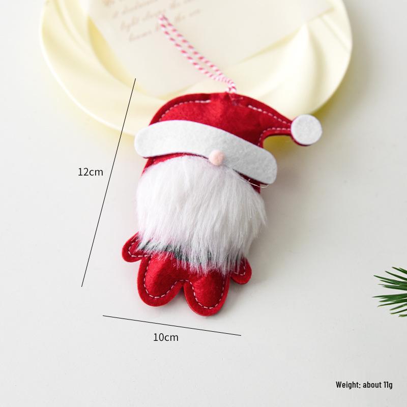 NUCHI Christmas Tree Santa Snowman Bow Pendant Decoration