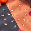 PH PandaHall Evil Eye Charm, 20pcs 2 Styles Real 18K Gold Plated Heart/Sun Cubic Zirconia Evil Eye Pendants Halloween Charms with Jump Ring for DIY