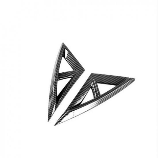 2X Carbon Fiber Front Fog Lamp Light Cover Trim For Hyundai Elantra 2021 2022