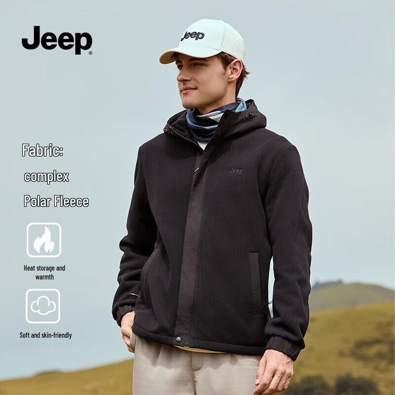 

JEEP Men s Hooded Fleece Jacket 2XL