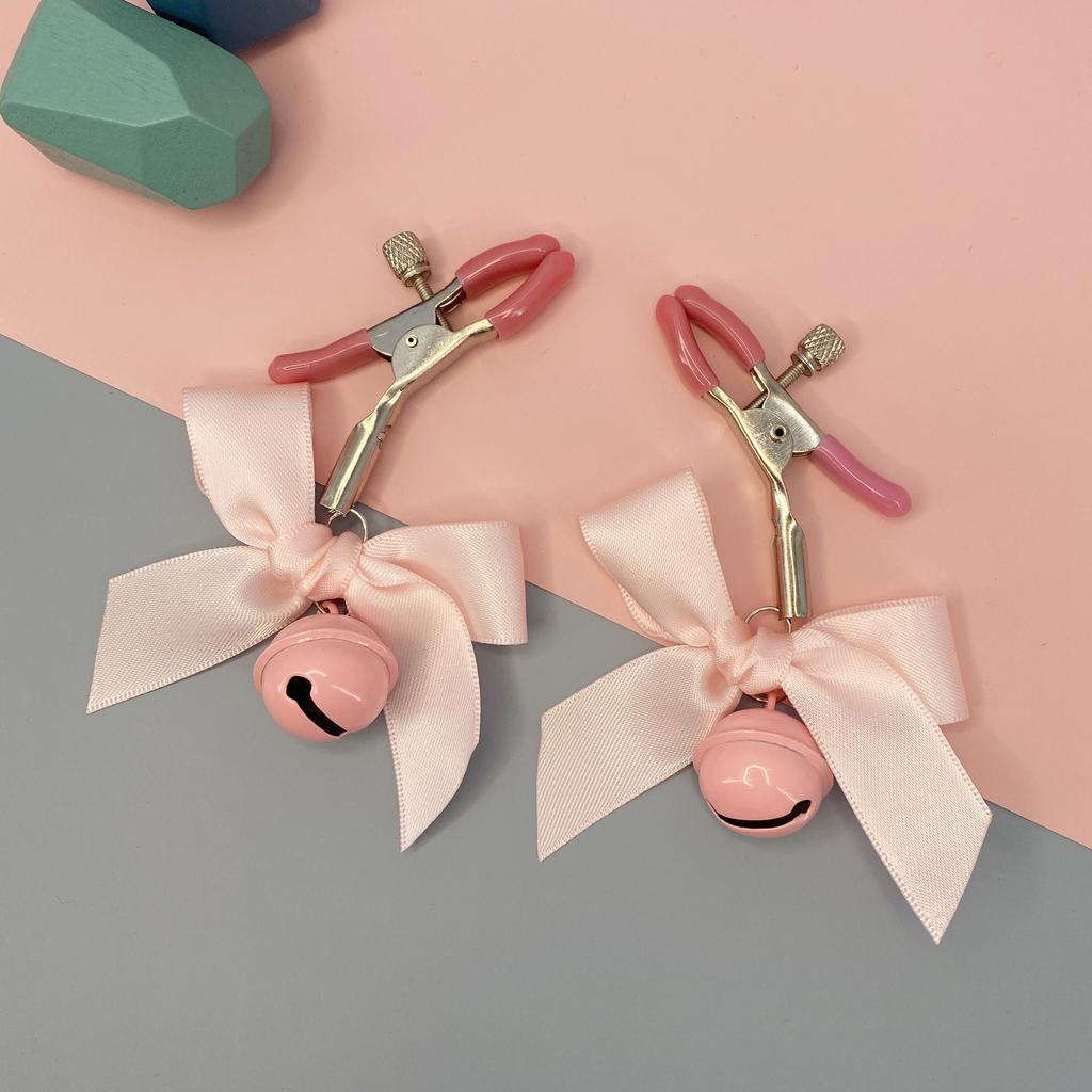 Black And Pink Woman Sexy Adjustable Nipple Clamp Breast SM Small Bell Adult Fetish Flirting Teasing Sex Toys For