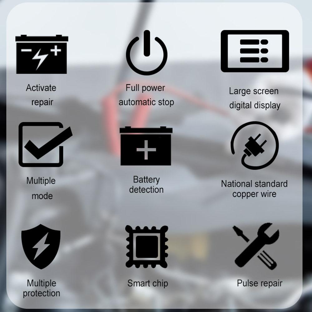 Intelligent Repair Motorcycle Charger for lead Acid LiFePO4 Battery 12V 6A New Universal Repair Car Battery Charger