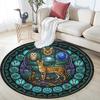 Wild Cats Symbols Round Area Rug Under Office Chairs Bedroom Living Room Home Decor