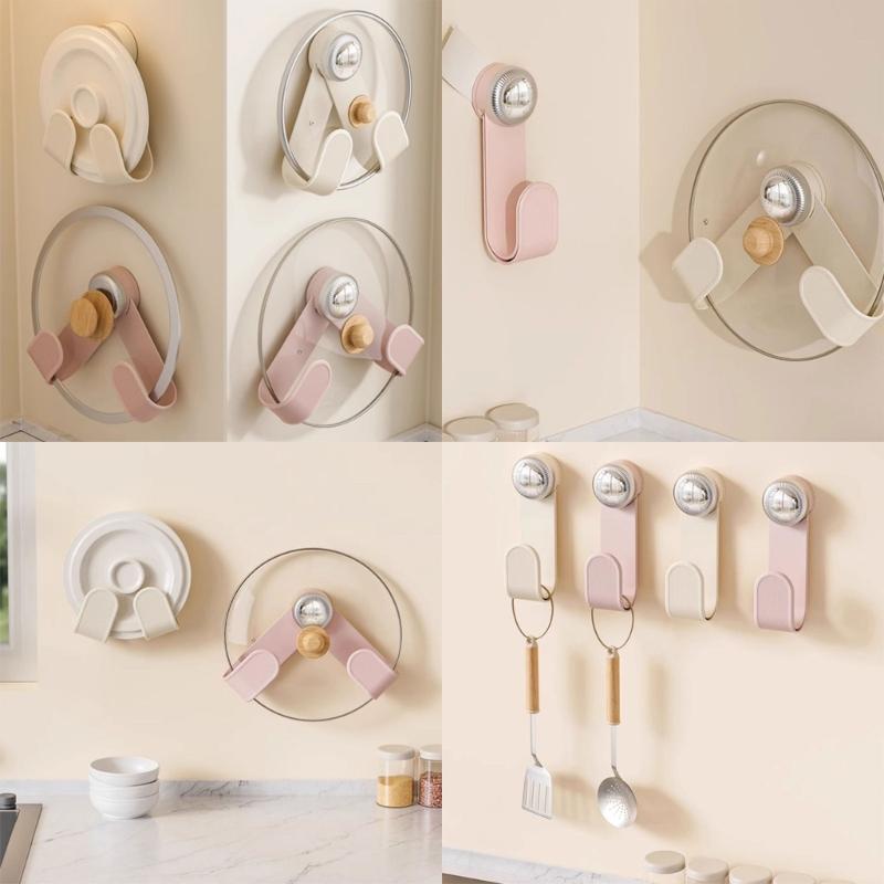 Without Drilling Kitchen Cabinet Lid Organizers With Adjustable Designs Home Accessory for Easy Installation Holder
