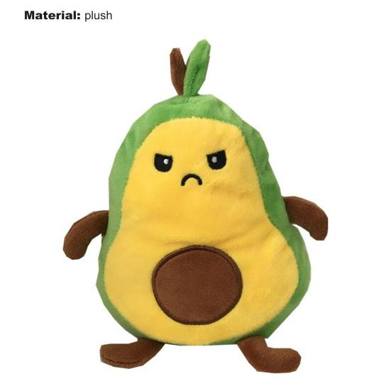 Plush Toy Cartoon Animal Design Decoration Soft Double-Sided Avocado Stuffed Doll Toy for Children