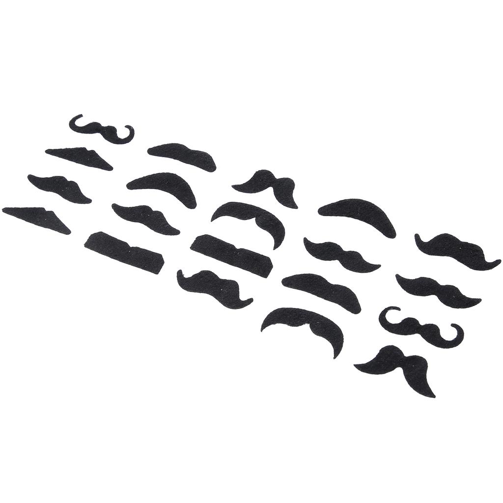 20 Stück Falsche Schnurrbärte Lustige Falsche Bärte Schwarze Schnurrbärte für Kostümzubehör