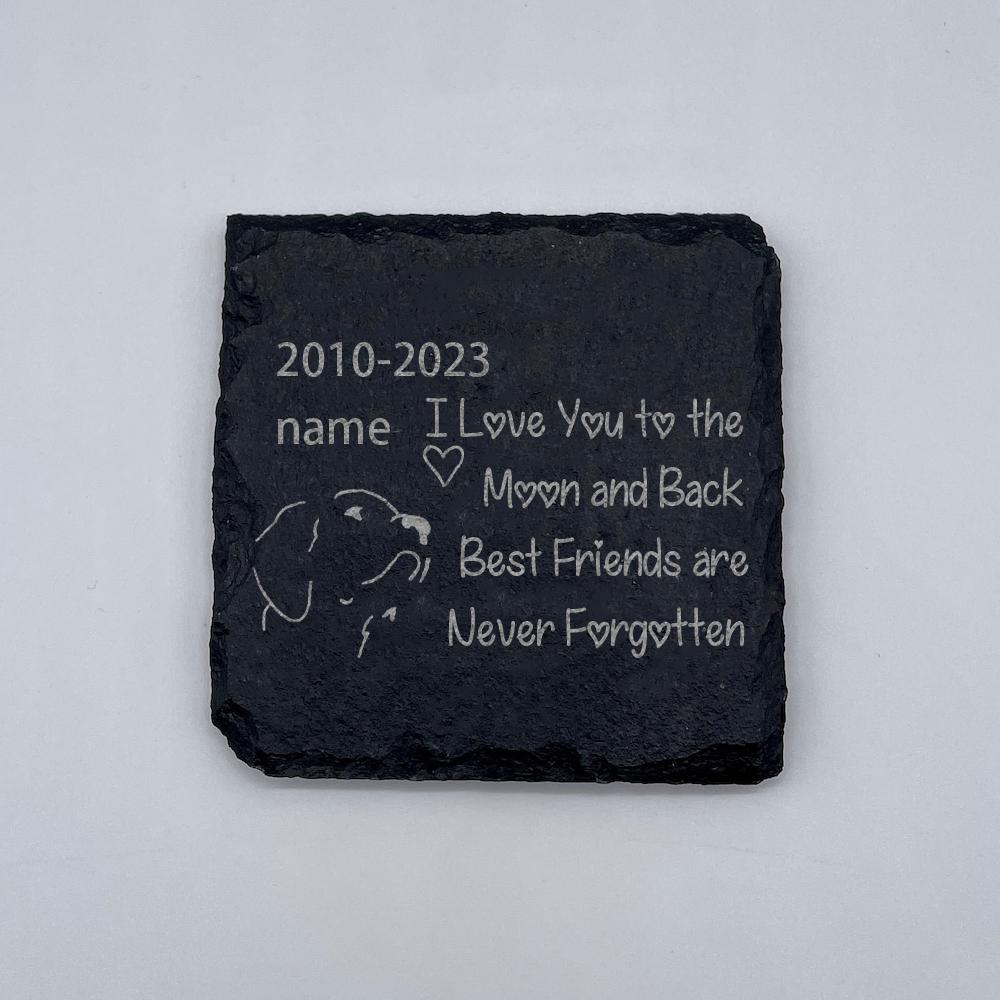 Haustier-Gedenkstein Personalisierte Haustier-Verlustgeschenke Personalisierte Hundegrabstein-Plakette Benutzerdefinierter Name und Todesdatum des Hundes