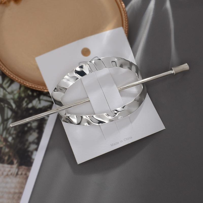 Geometric Gold Silver Color Metal Hair Stick Women Ponytail Holder Styling Tools Trendy Accessories Korean Forks Hairpin Jewelry