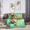 Soft Warm BlanketChild Camping Cupheads & Mugmans Bedding Throws Cartoon Flannel Bedspread For Bedroom Novelty Sofa Bed Cover