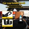 Back Seat Cup Holder Car Seat Headrest Hooks with Foldable Phone Holder Anti-Slip Organizer Storage for Commute Daily Drive Road