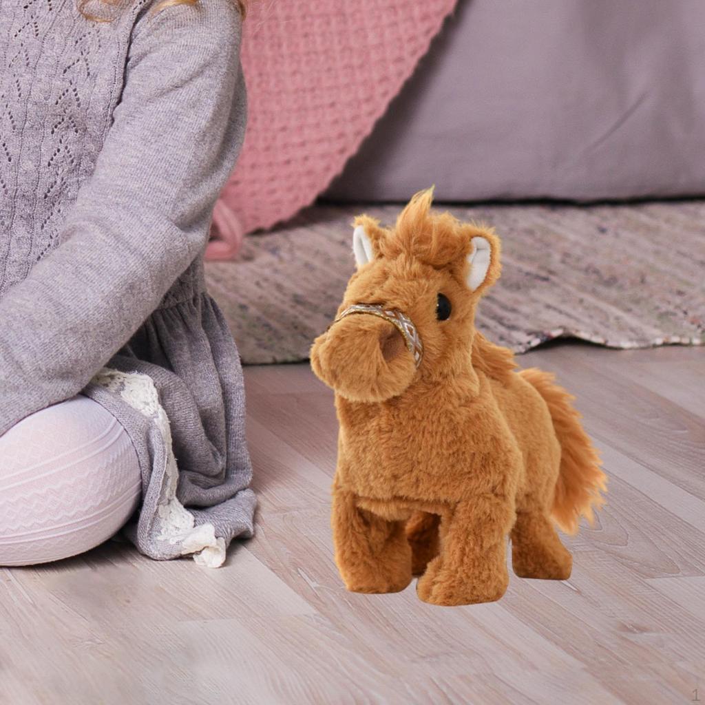 Electric Horse Toy for Kids, Plush Stuffed Animal Doll Room Decor And Gifts