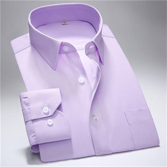 

Великі чоловічі офіційні сорочки S~7xL, однотонні довгі рукави, стандартного крою для ділової вечірки 6XL