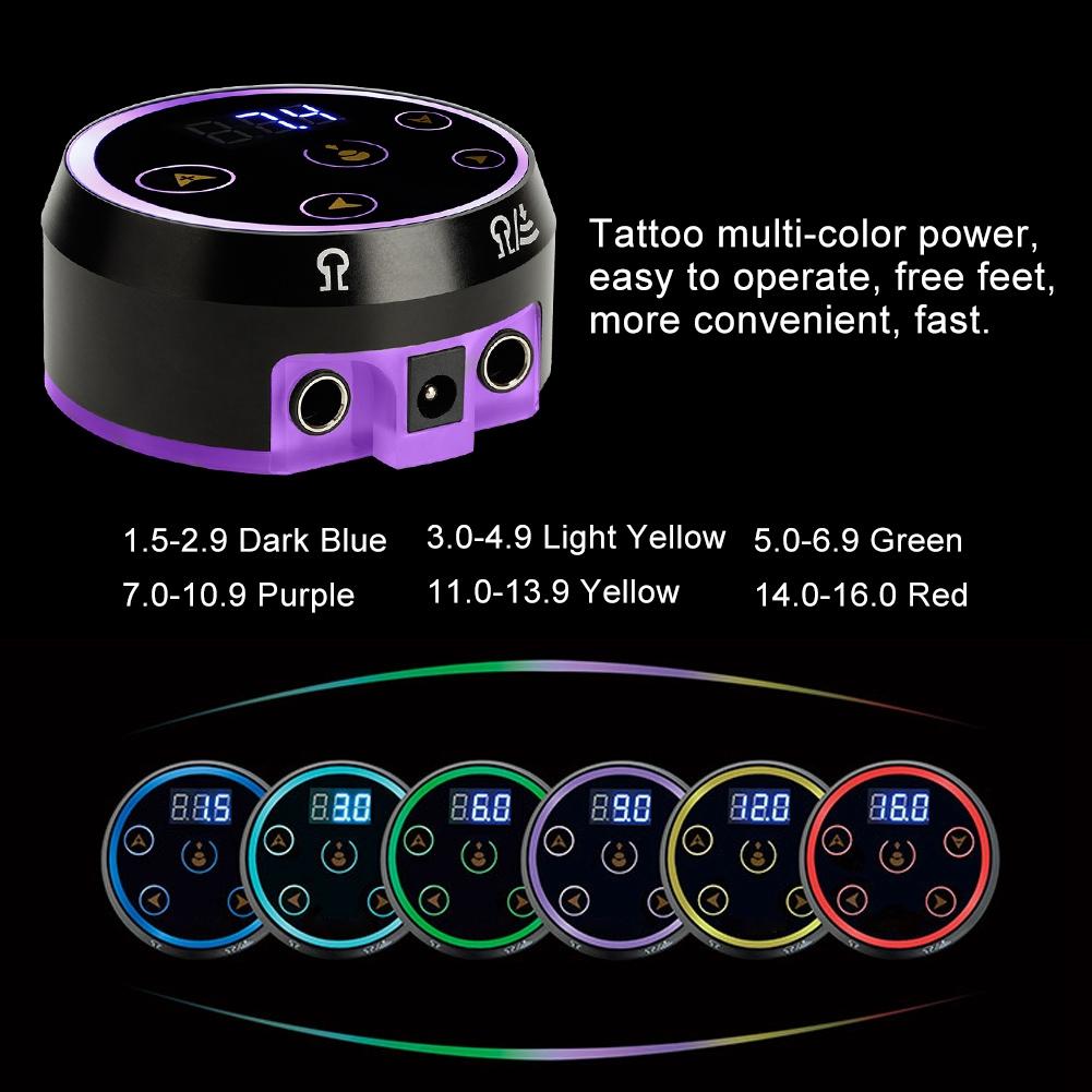 Tatueringmaskin Strömregulator LED-display Tatuering Strömtransformator Skönhetsverktyg