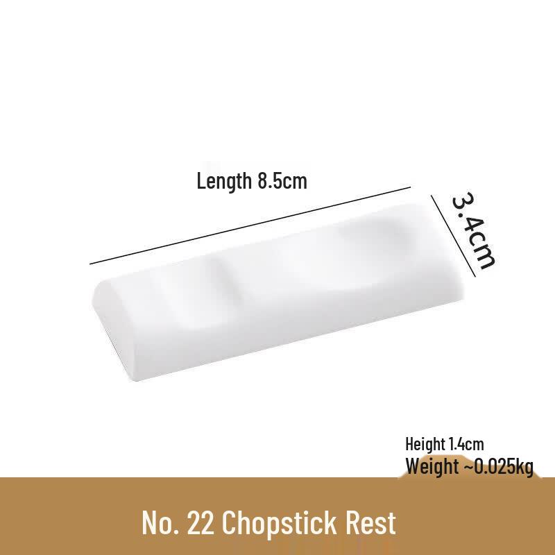 Pure White Ceramic Chopstick & Spoon Rest