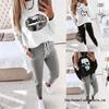 2020 High Neck Long Pants Two-Piece Set: Autumn/Winter Casual Hoodie for Women (YS2455 Fashion)