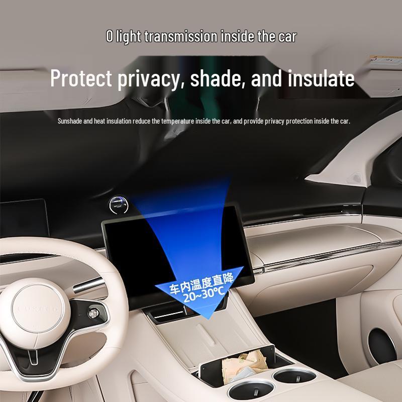 Zhijie R7 Opaque Sunshade: Car Window Heat Insulation Privacy Curtain 