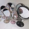 Shiny High-end Diamond Makeup Mirror Creative Rhinestone Mirror Rotatable Girl's Room Desktop Makeup Decoration Round Mirror