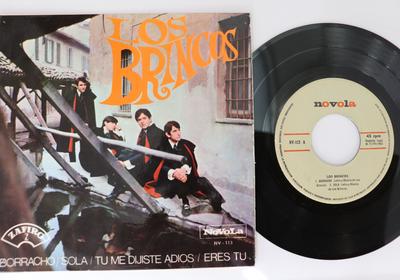 Disc de 7 inch LOS BRINCOS  Borracho  Sola  Tu Me Dijiste Adi NV113 NOVOLA 1965 Spania Rock Folosit