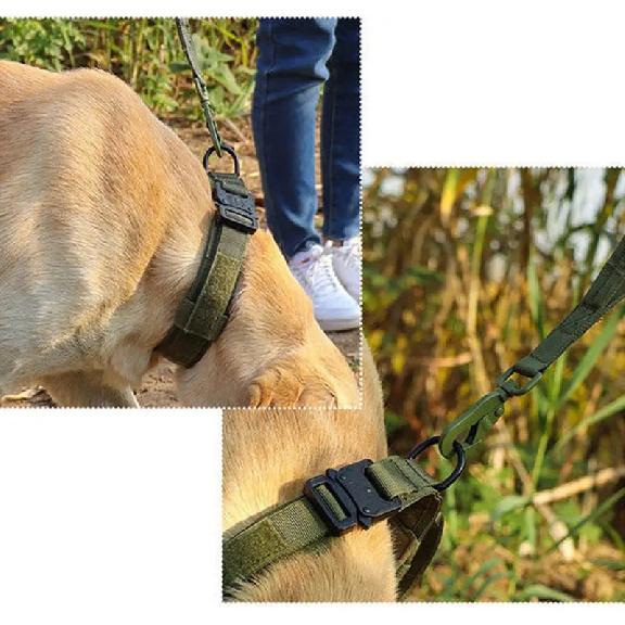 Outdoor Tactical Dog Collar Metal Buckle Breathability Nylon Collar Medium Dogs Suitable For All Breeds Adjustable And Durable