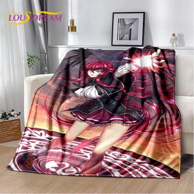 Anime High School D×D Sexy Girl Soft Plush Blanket,Flannel Blanket Throw Blanket for Living Room Bedroom Bed Sofa Picnic Cover