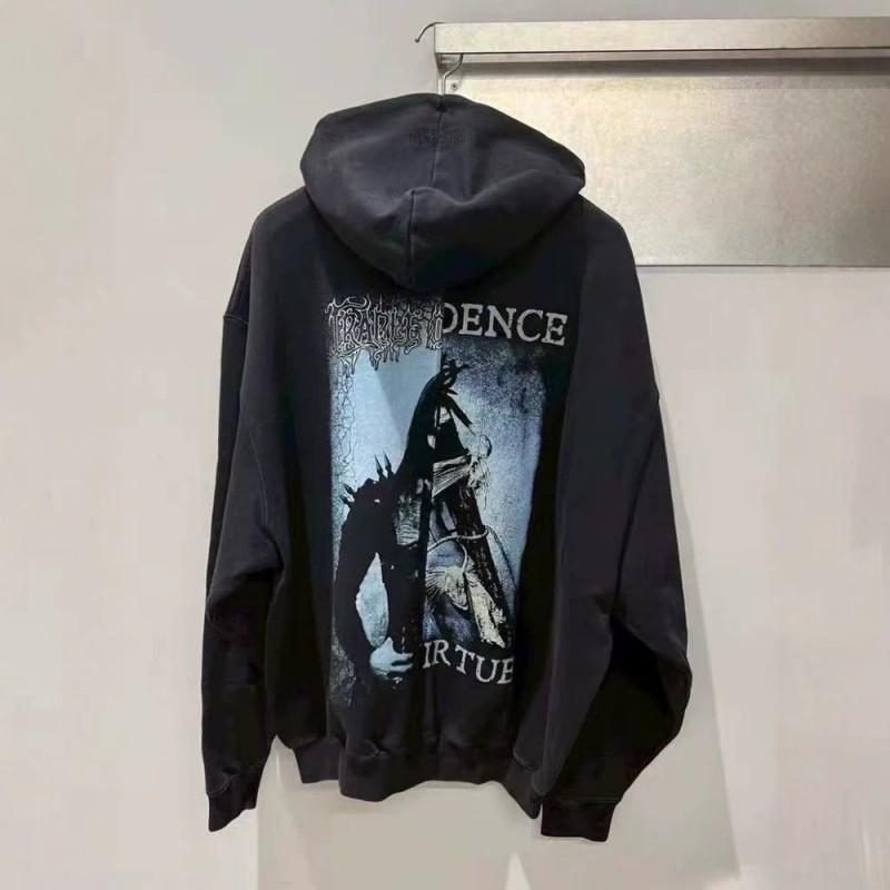 Unisex Übergroßer Kapuzenpullover Herren Damen Streetwear Lässig Baumwolle Pullover Herbst