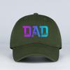 Colorful Gradient DAD Print Baseball Cap  Adjustable Size  Unisexs Everyday Wear  Fathers Day Gift  Camping Fishing Sports