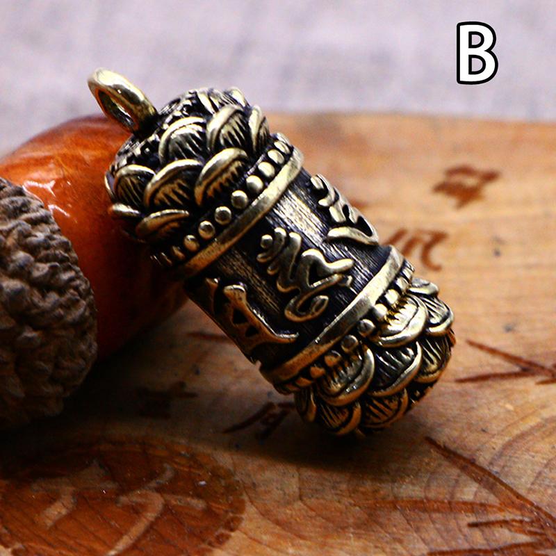 Tibetan Buddhism Chinese Sutra Bottle Car Key Chain Pendants Jewelry Lucky