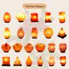 Himalayan Crystal Salt Night Lamp, Natural Carved Shape, Seven-Color Wall Light for Bedroom