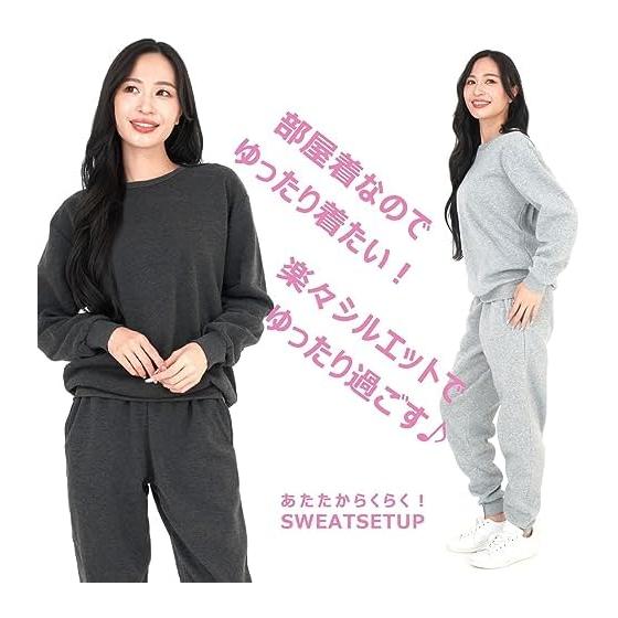Sweatshirt, Brushed Lining, Men's, Women's, Top and Bottom Set, Autumn/winter, Room Wear, M/L/LL/3L/4L/5L, Loose Silhouette, Loungewear, Warm Pajamas