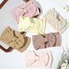 Solid Color Bowknot Baby Headband Sweet Headwear Kids Girls Boutique Elastic Protect Turban Headand Baby Hair Style Accessories
