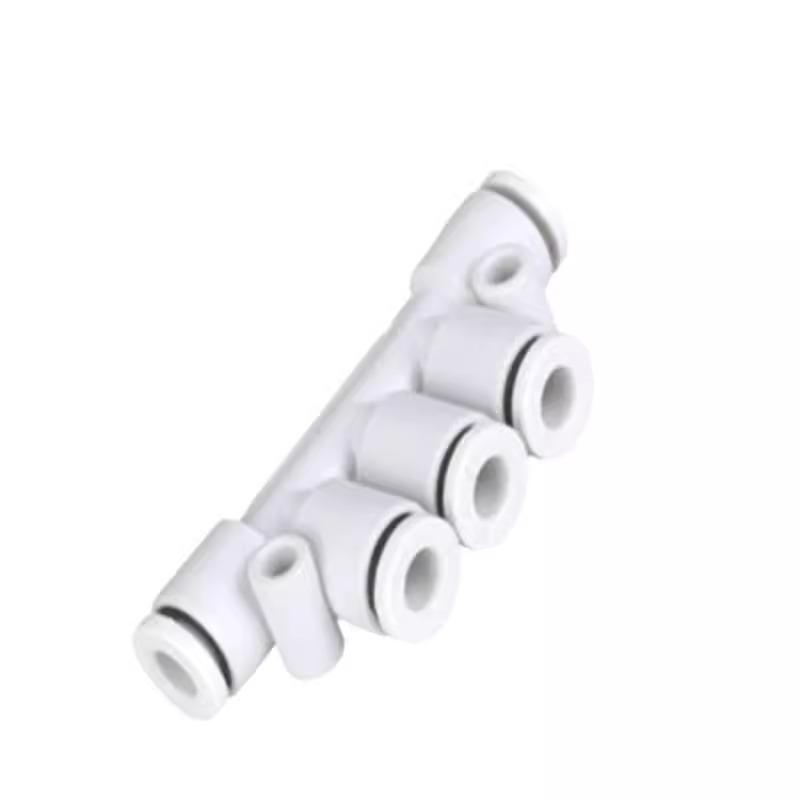 Pneumatic Quick Connector: Mini T-Type Reducing 5-Way Push-to-Connect PKG4-3 6-4