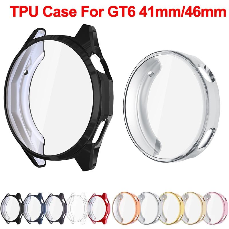 soft TPU Case For Huawei GT6 41mm Screen Protector All-Around Protective Cover Shell For Huawei GT6 46mm Bumper Accessories
