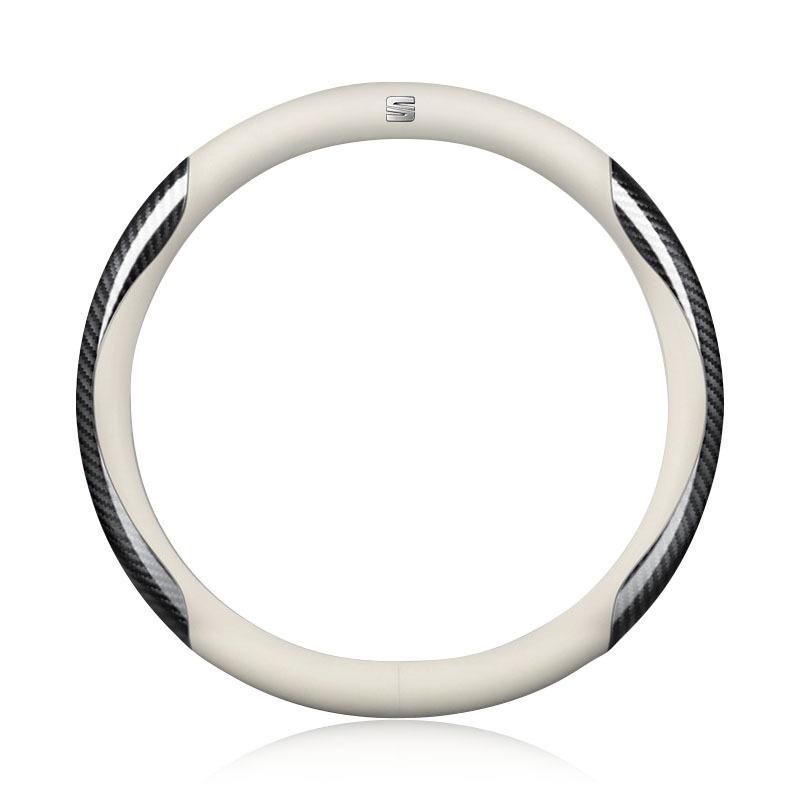 Leather Carbon Fiber Car Steering Wheel Cover Car Accessories For SEAT Leon Ibiza MK2 MK3 5F 6L 6J FR Ateca Altea