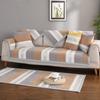 Four Seasons Universal Chenille Striped Sofa Cushion Simple Cloth Modern Non-Slip American Cushion Cover Backrest Towel