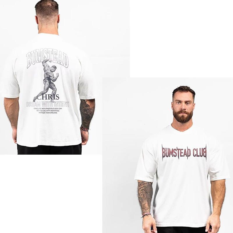 

C Bao Chris Three-quarters Show Back T-shirt Men s Fitness Half-sleeve American Sports Loose CBUM Short Sleeve Large Size M