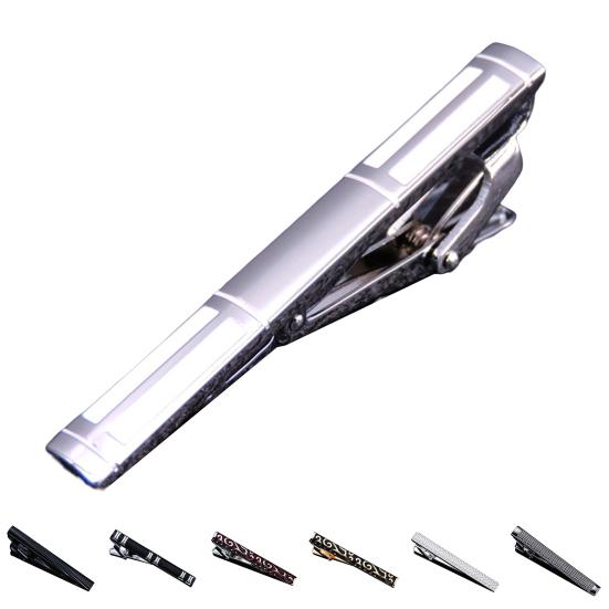 Men Tie Clip Fashion Pattern All Match Polished Accessory Smooth Surface Business Tie Clamp for Adult