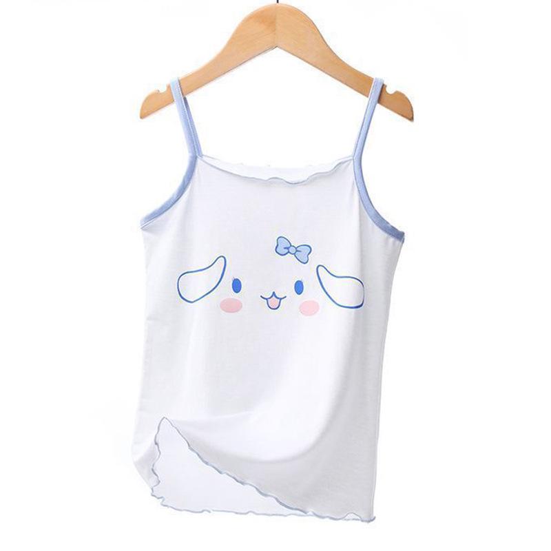 Girls' Summer Ice Silk Cartoon Camisole – Lightweight and Versatile