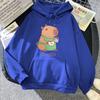 Cute Capybara Barista Making Coffee Hoodie With Hooded Harajuku Kawaii Sweatshirt Anime Print Cartoon Clothes Sudaderas Hoody