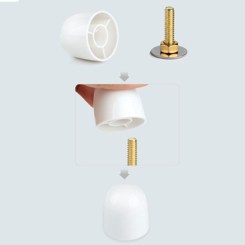 8 Stück Toilettenschraubenbolzenabdeckung Ersatz Universal Kunststoff Toilettenbolzenabdeckungen für Heim Badezimmerzubehör Langlebig