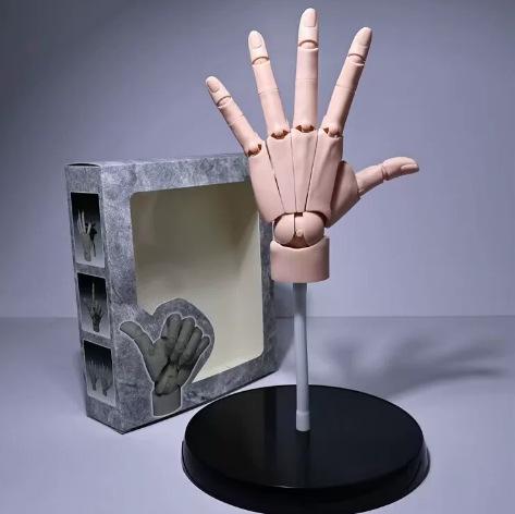 1:1 Scale Big Figure Pill Highly Articulated Hand Figurine - Bionic Finger Joints Mannequin Hand Artistic Sculpture Figure Kit