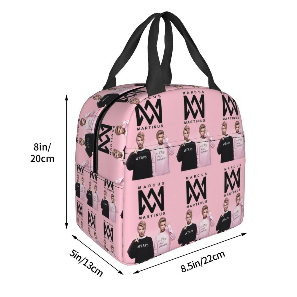 Popular Funny Marcus And Martinus Insulated Lunch Bag for Women Kids Leakproof Food Boxes Thermal Lunch Box Tote