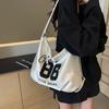Geantă de umăr Geantă de tote cu scrisoare în stil colegiu pentru femei Rucsac de damă