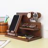 Solid Wood Phone Stand Desktop Creative Storage Rack Multifunctional Hanging Watch Glasses Key Accessories