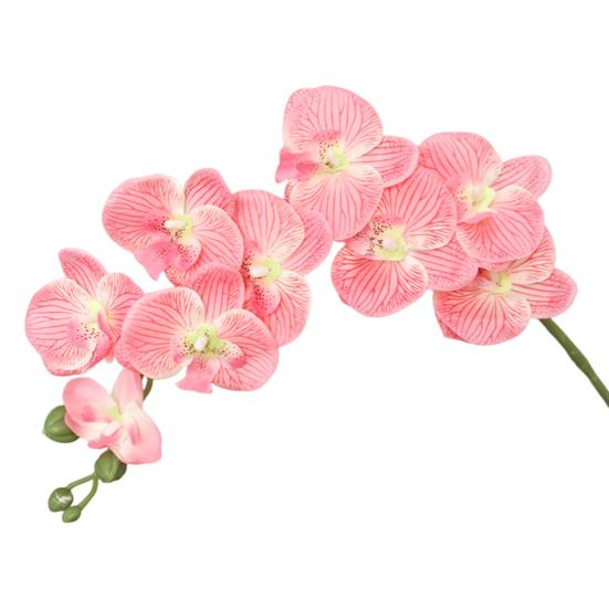 Artificial Orchid Flowers Long Stemmed Realistic Phalaenopsis Orchids No Maintenance Velvet Petals Fake Flower Home Decor