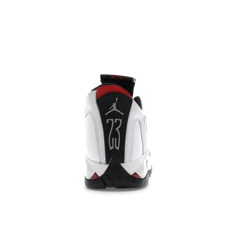 Air Jordan 14 Retro GS Black Toe 2024 Kids Sneakers White Varsity-Red Metallic-Silver 487524-160